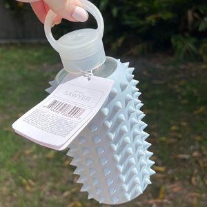 bkr Sawyer Little Spiked Glass Water Bottle Rare Blue 💙 BNWT